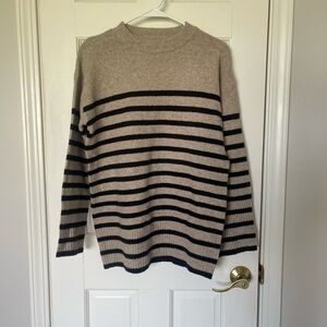 A New Day Striped Beige and Black Sweater